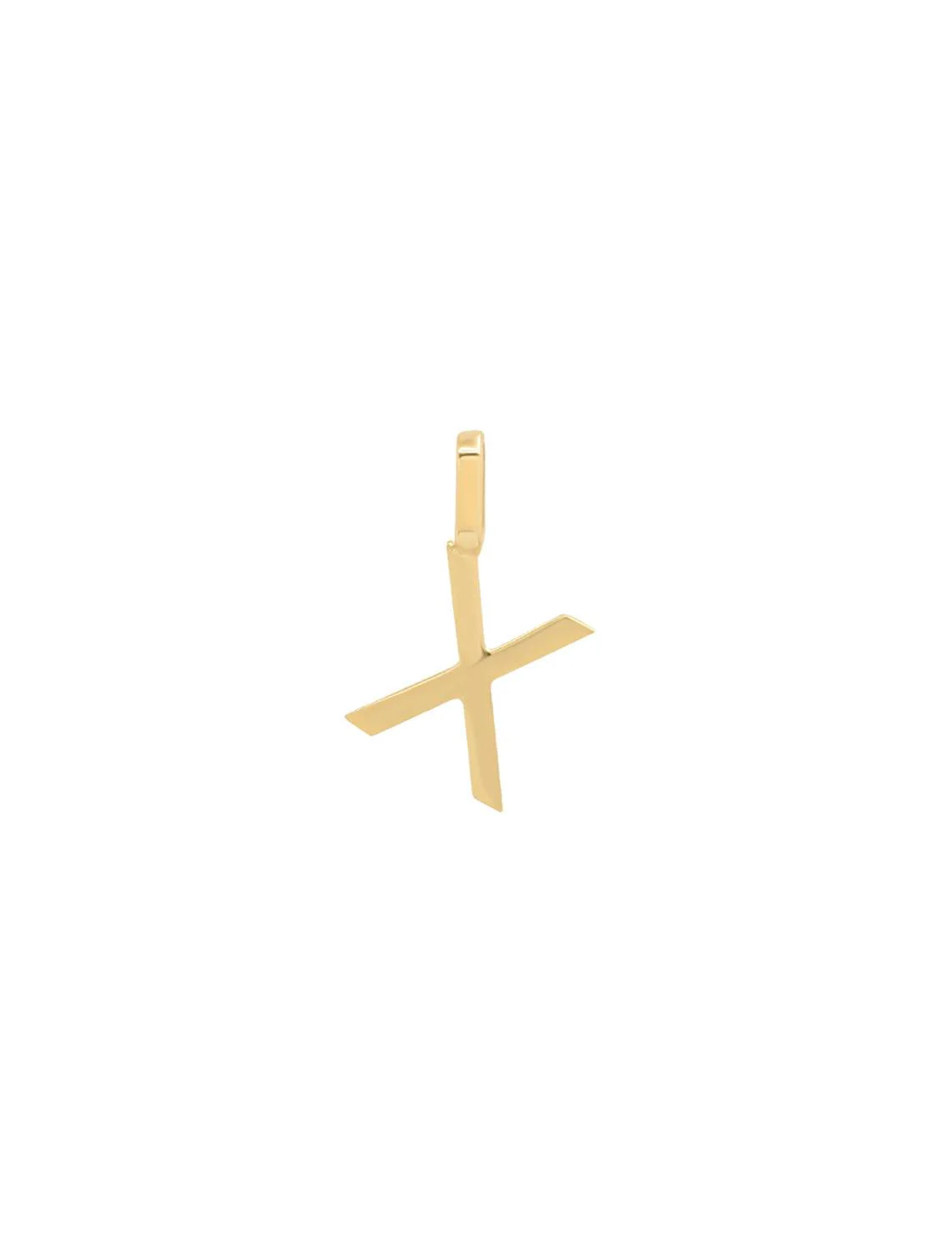 14k initial charm - X