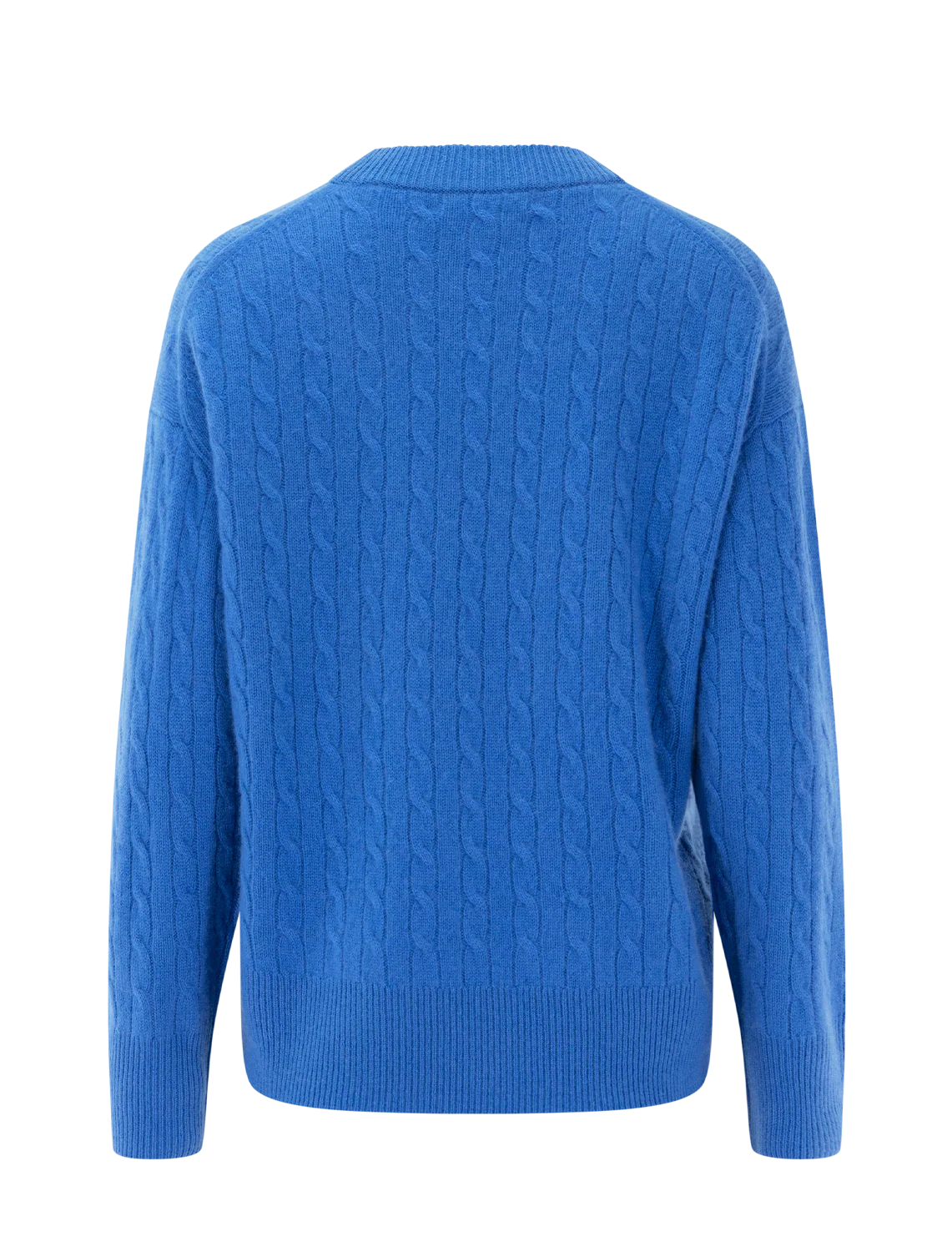 charlie cashmere cable sweater in french blue - Image 3