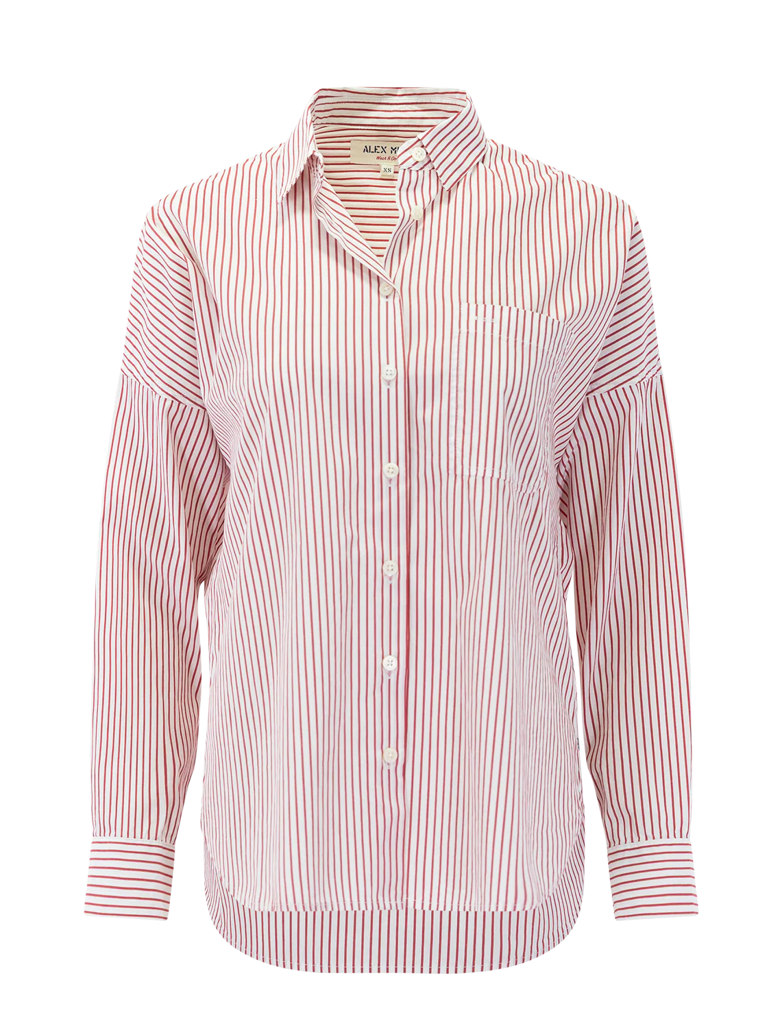 jo shirt in red and white stripe