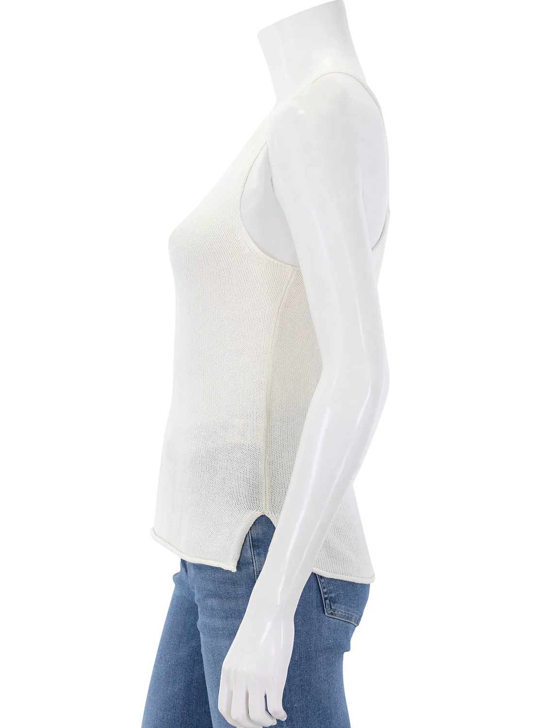 josie tank in pearl linen cotton - Image 4