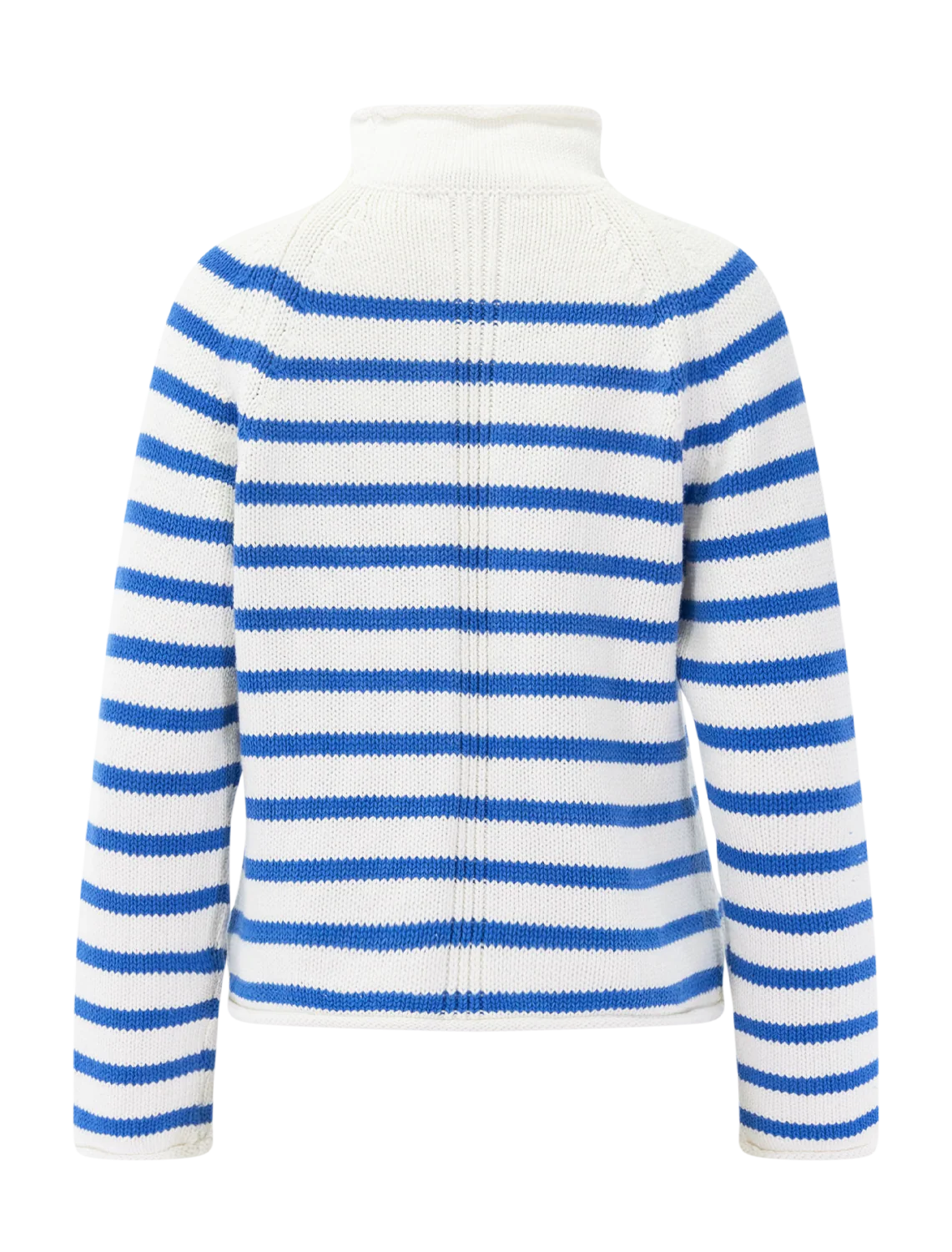eastport rollneck sweater in ultramarine stripe - Image 3