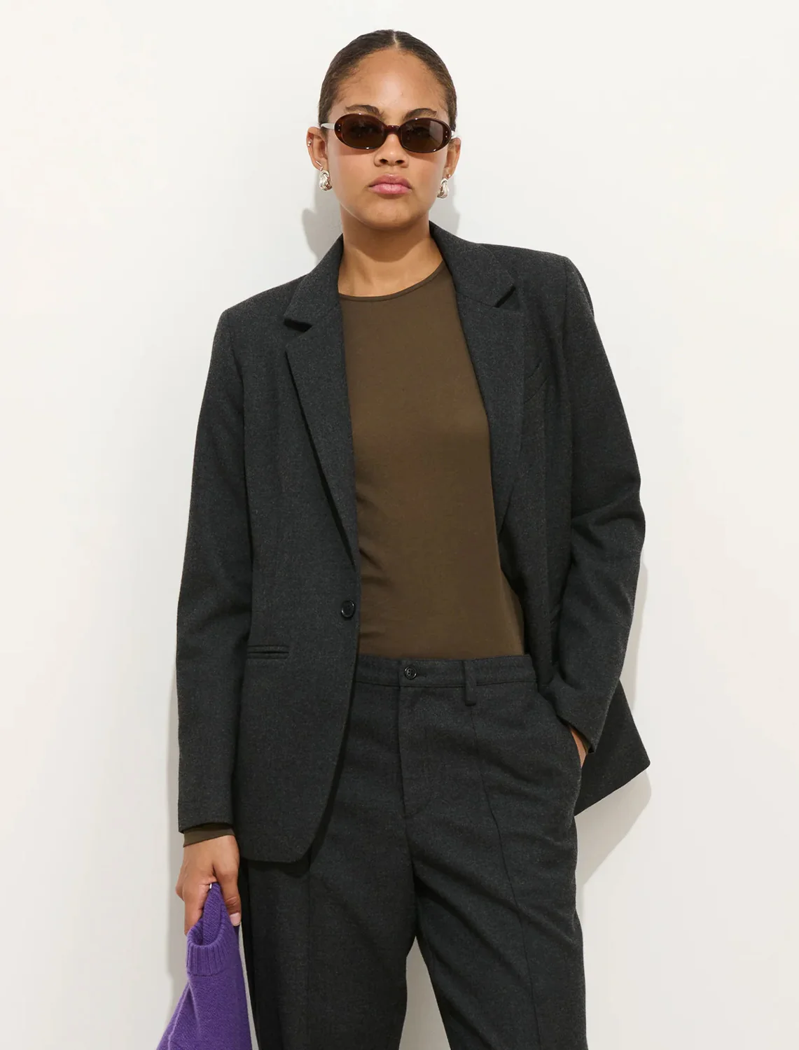 soho blazer in charcoal grey - Image 2
