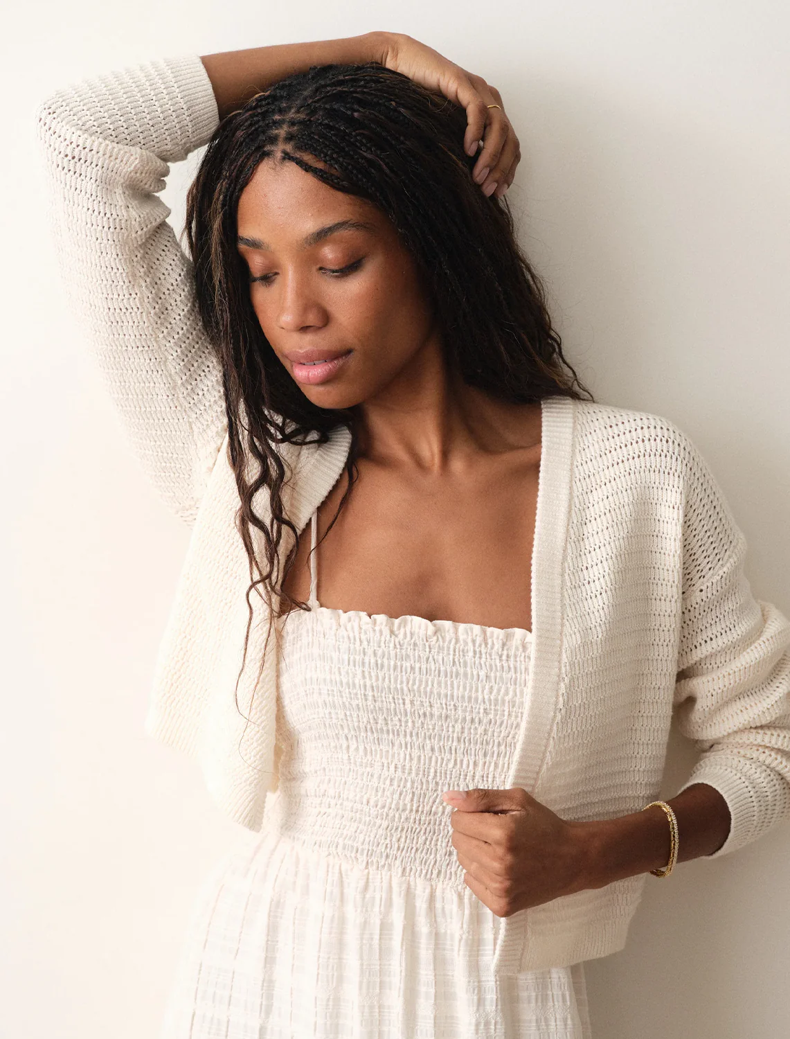 anacapa cardigan in summer antique white - Image 2