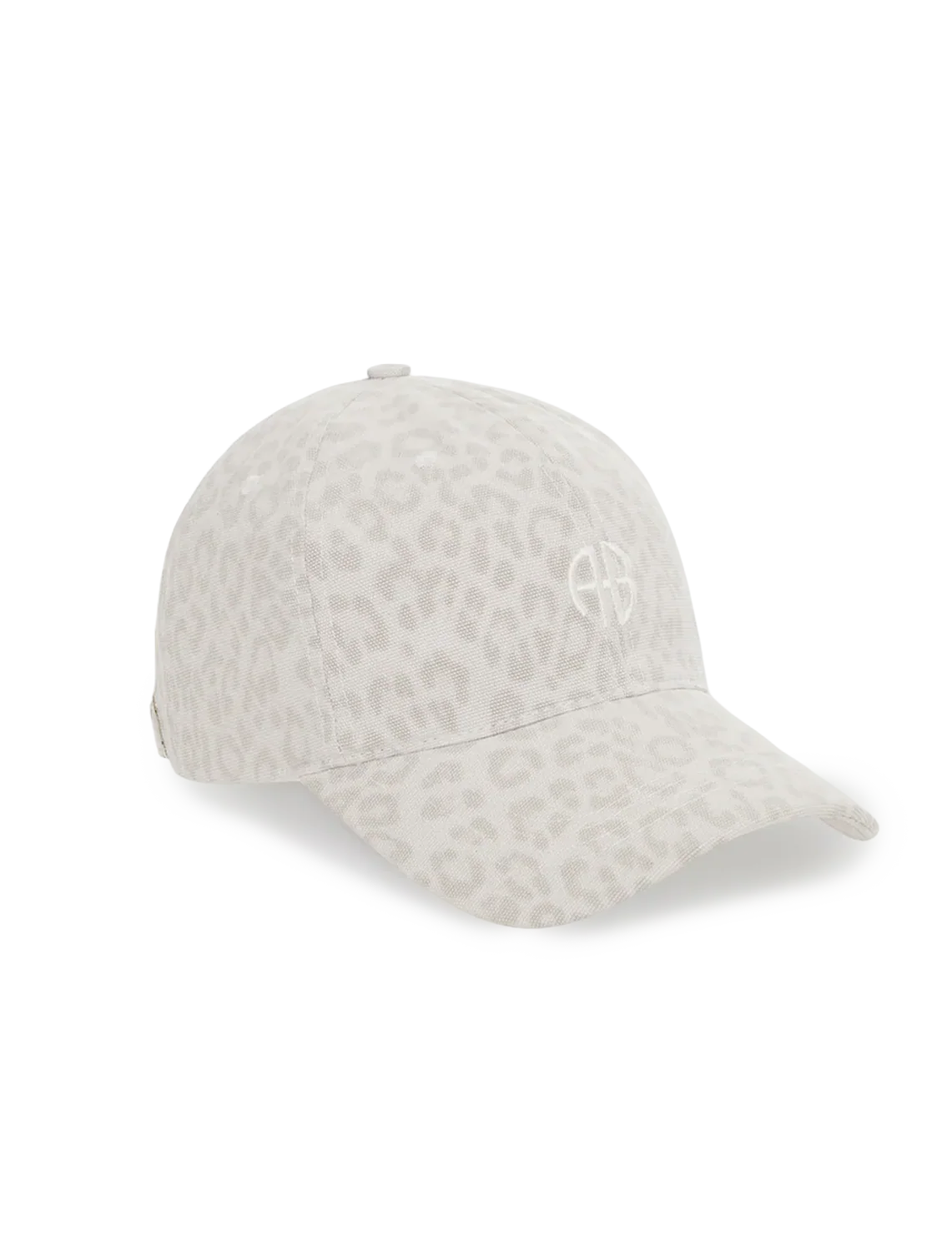jeremy baseball cap in washed white leopard - Image 3