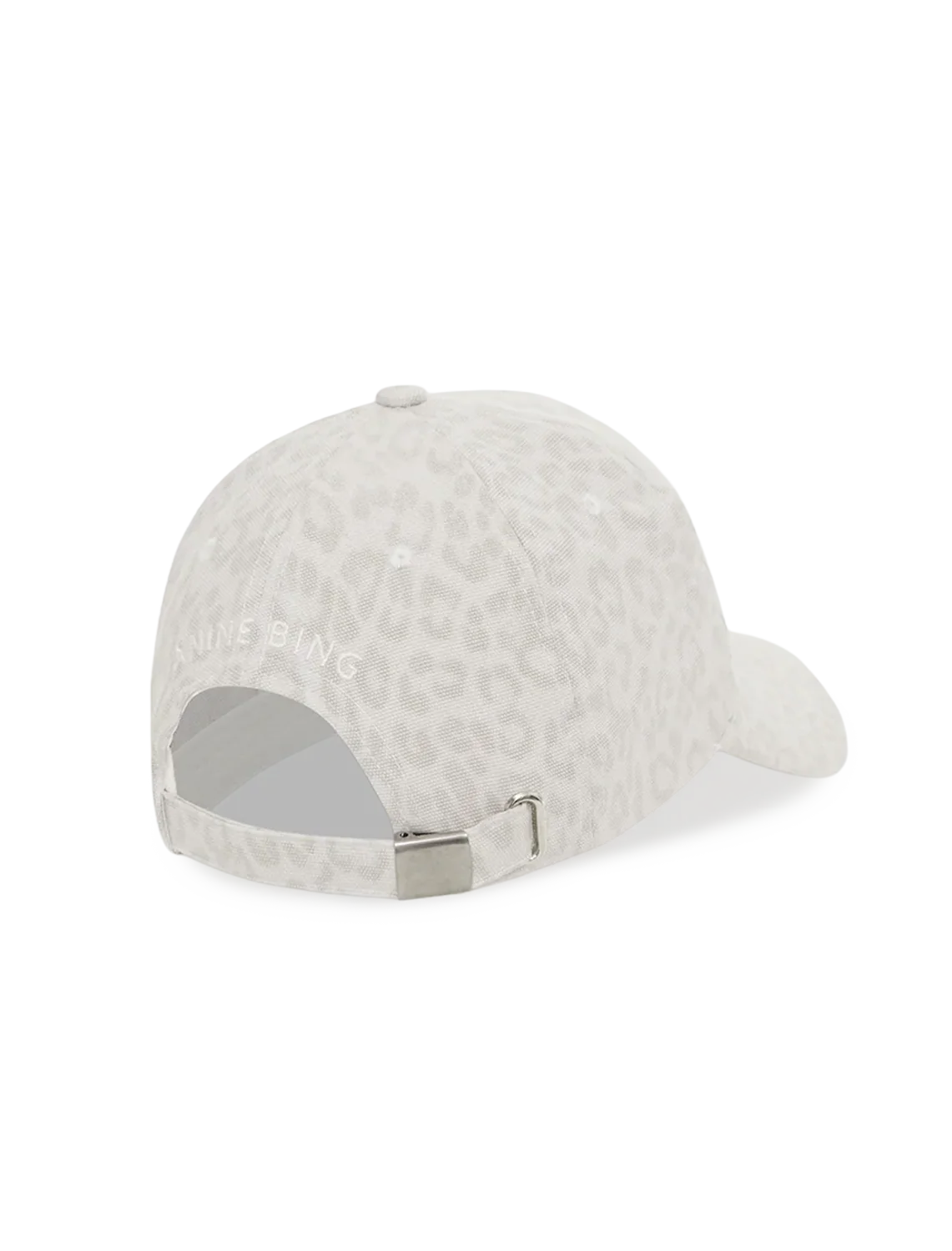 jeremy baseball cap in washed white leopard - Image 4