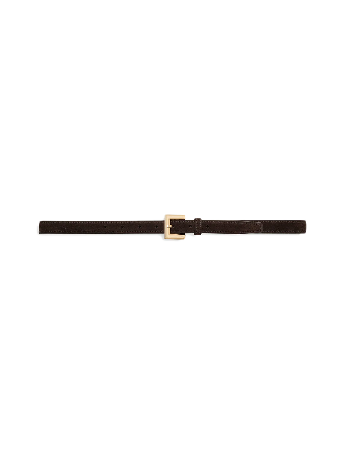 nicola belt in dark brown suede - Image 3