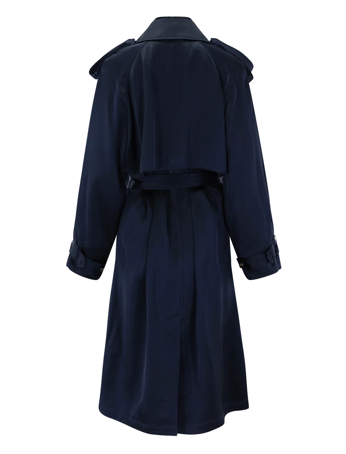 rickie maxi trench in navy - Image 3