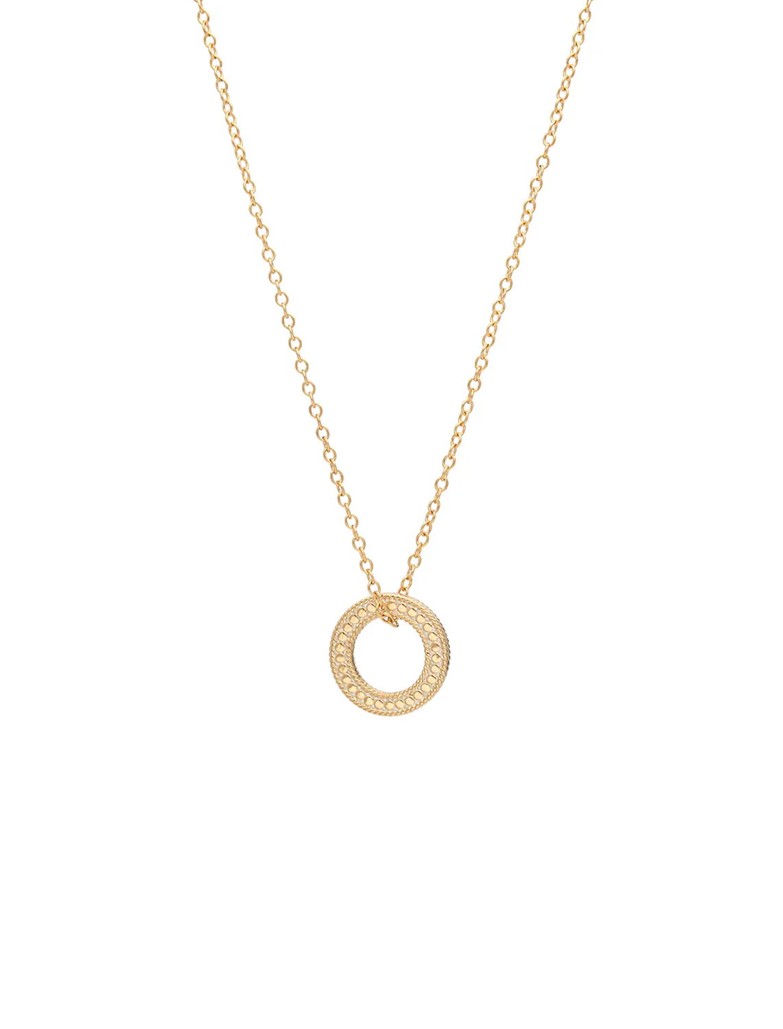 gold circle necklace