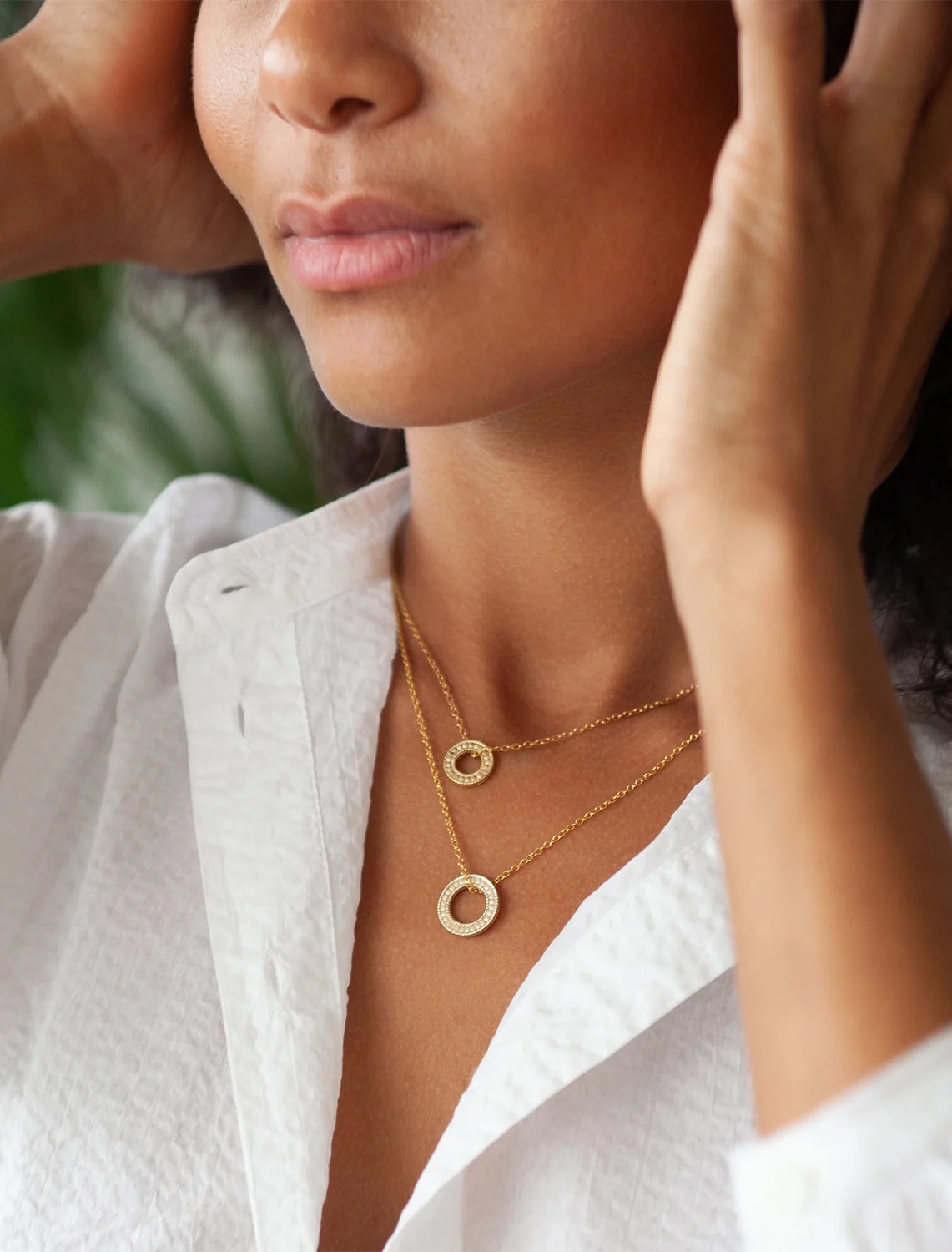 gold circle necklace - Image 2