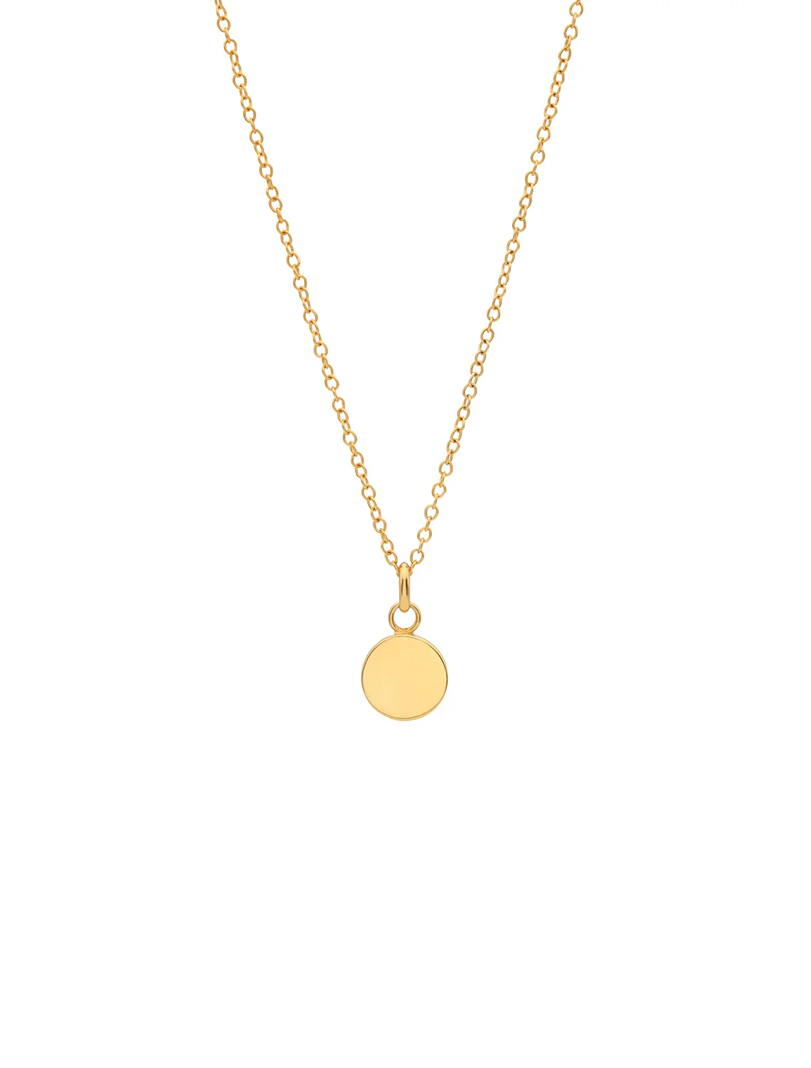 gold disc pendant necklace - Image 3