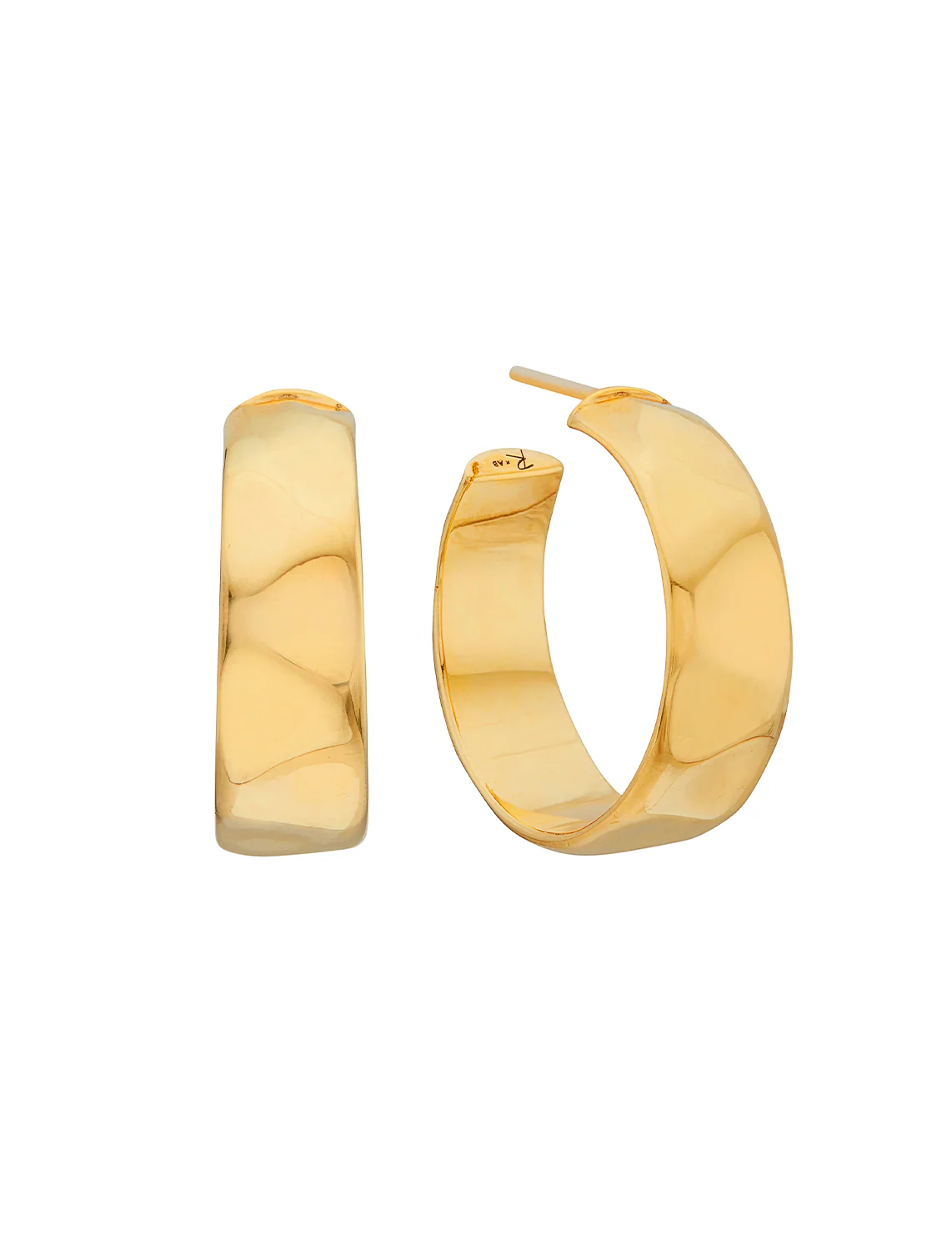 medium wavy hoops
