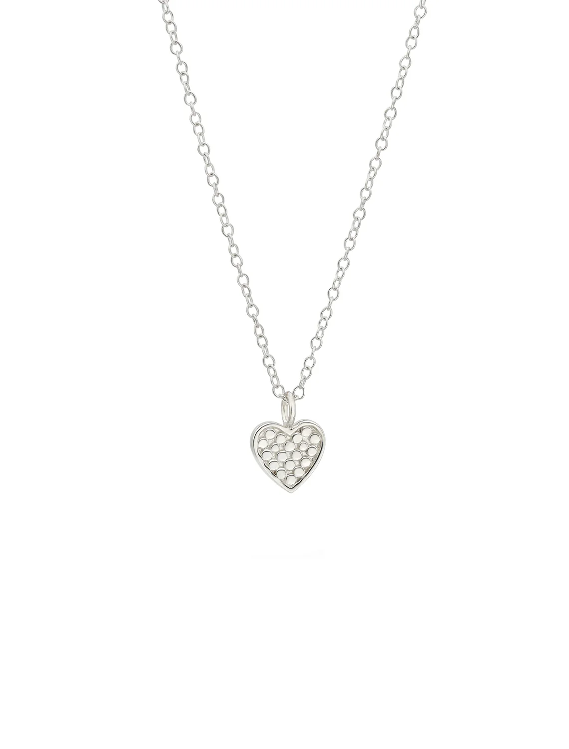 reversible heart pendant necklace in two tone - Image 3
