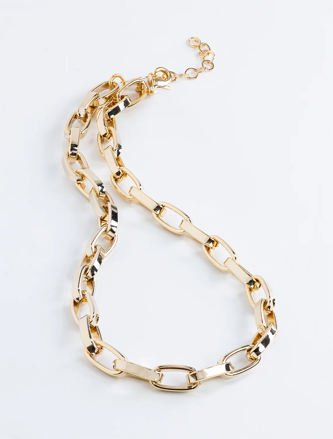 chunky paperclip chain necklace in gold - Image 2