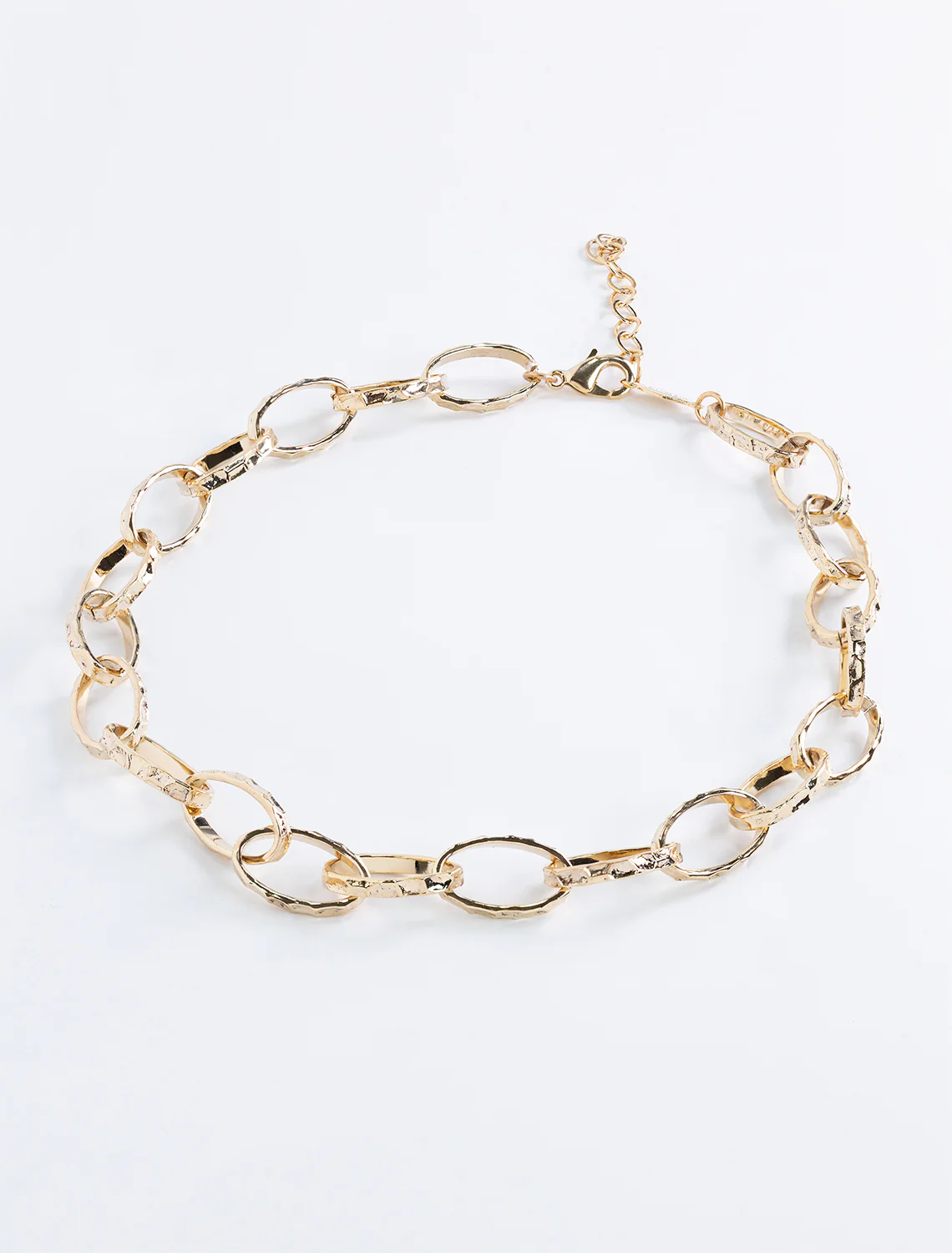hammered oval chain necklace - Image 2