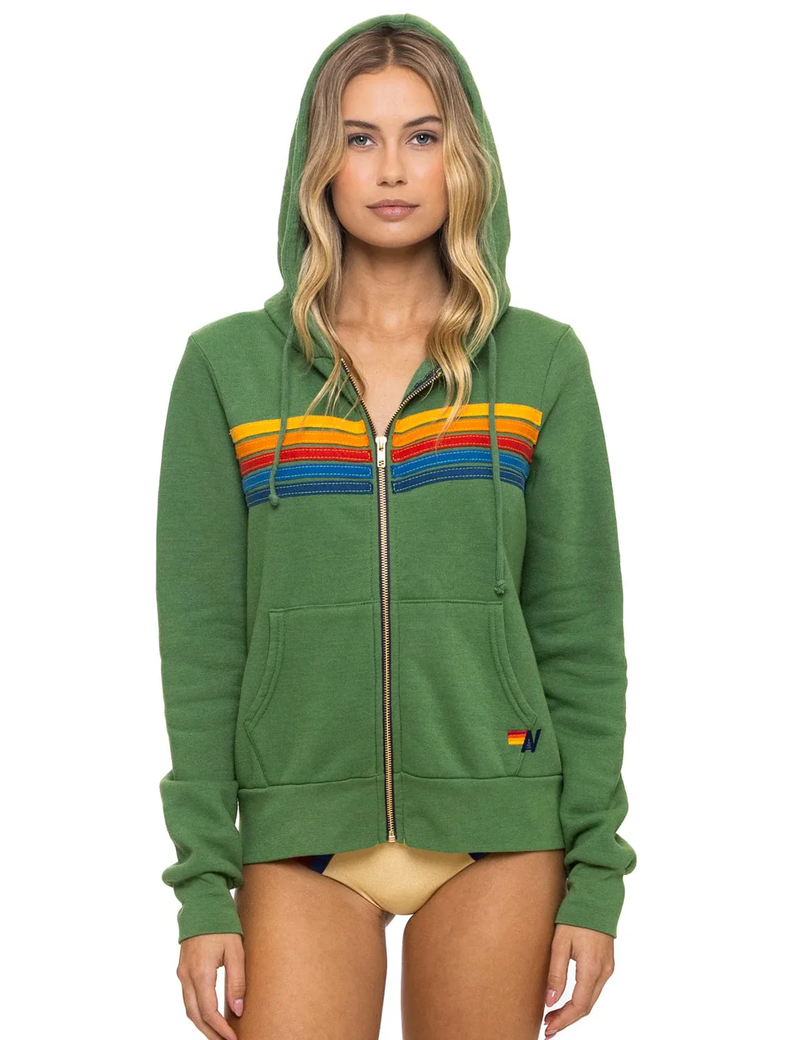 5 stripe hoodie in palm - Image 2