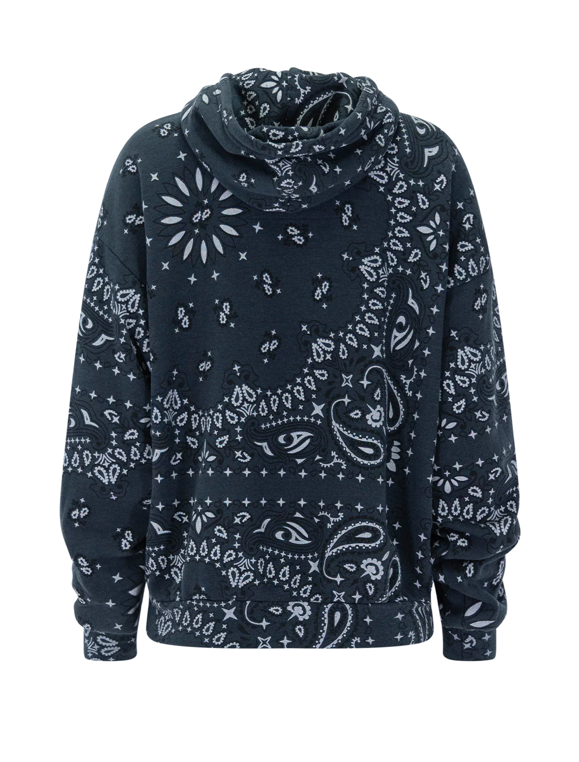 malibu bandana relaxed pullover hoodie in charcoal - Image 3