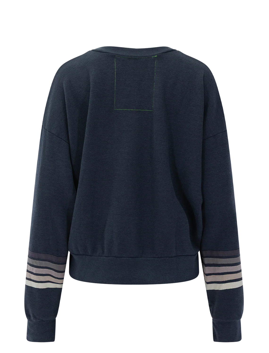rugby stitch crew sweatshirt in charcoal - Image 3