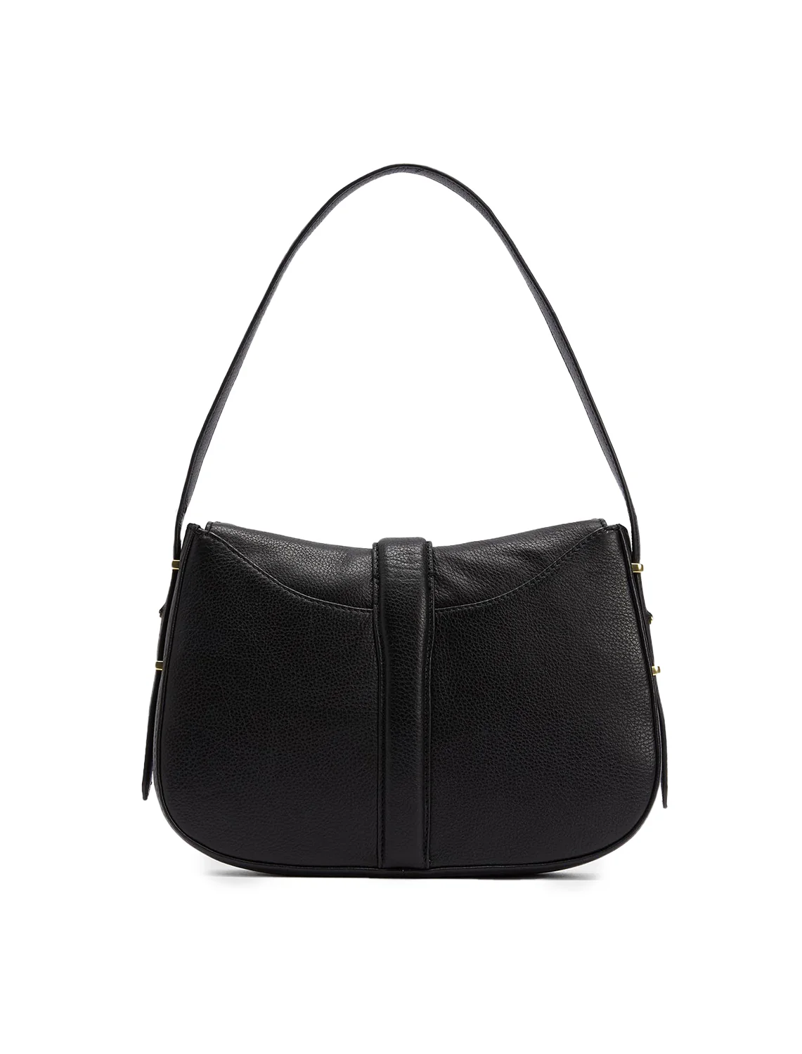 alder leather sling bag in black - Image 4