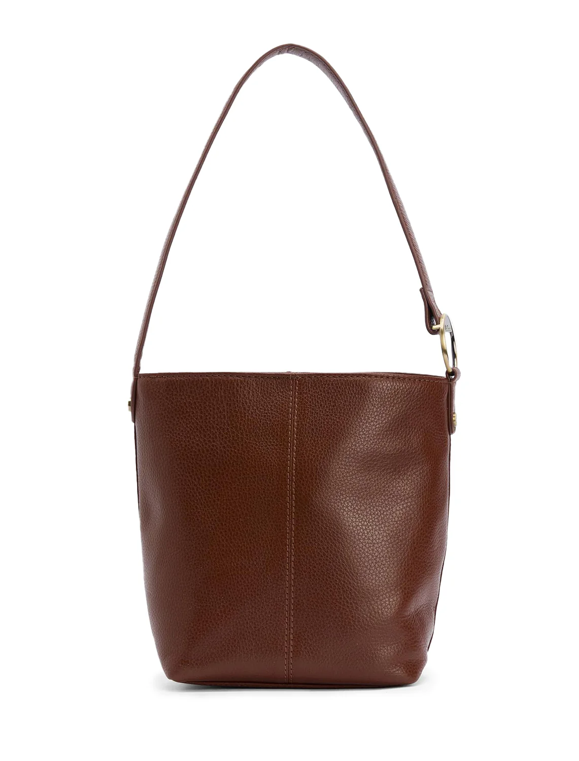 cedar leather bucket bag in brown - Image 4