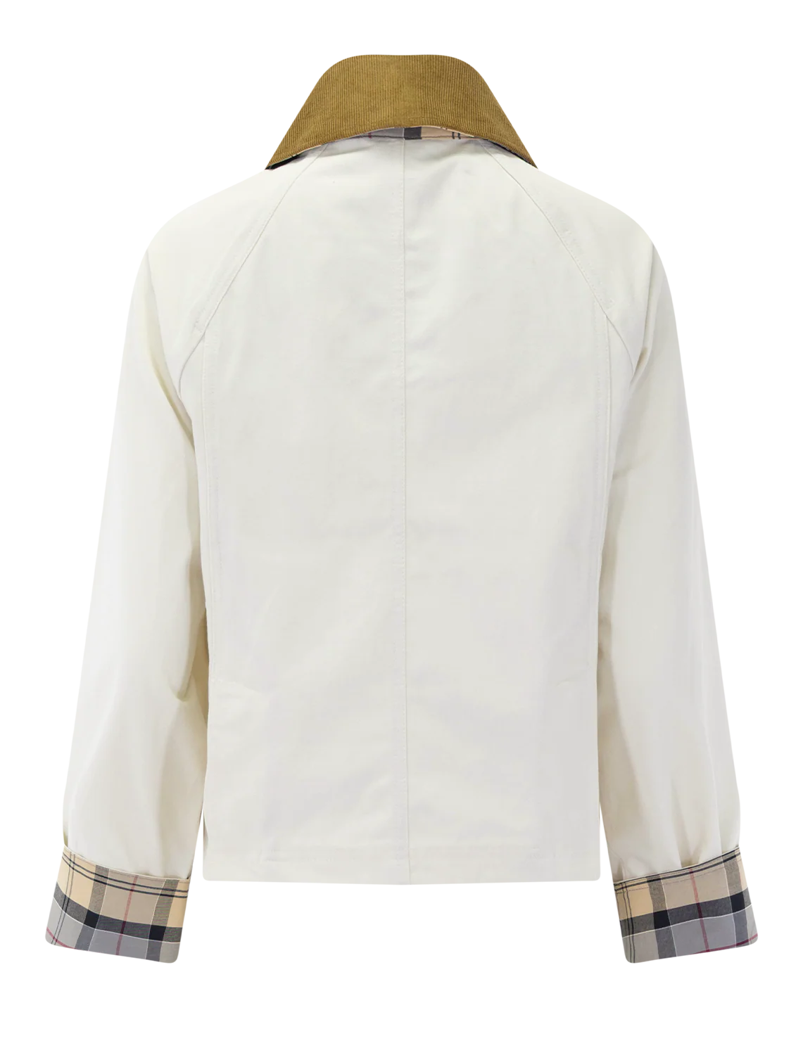cropped beadnell casual jacket in light pearl - Image 3