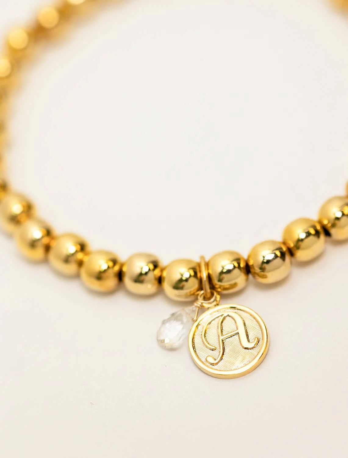 beaded monogram bracelet | A - Image 2