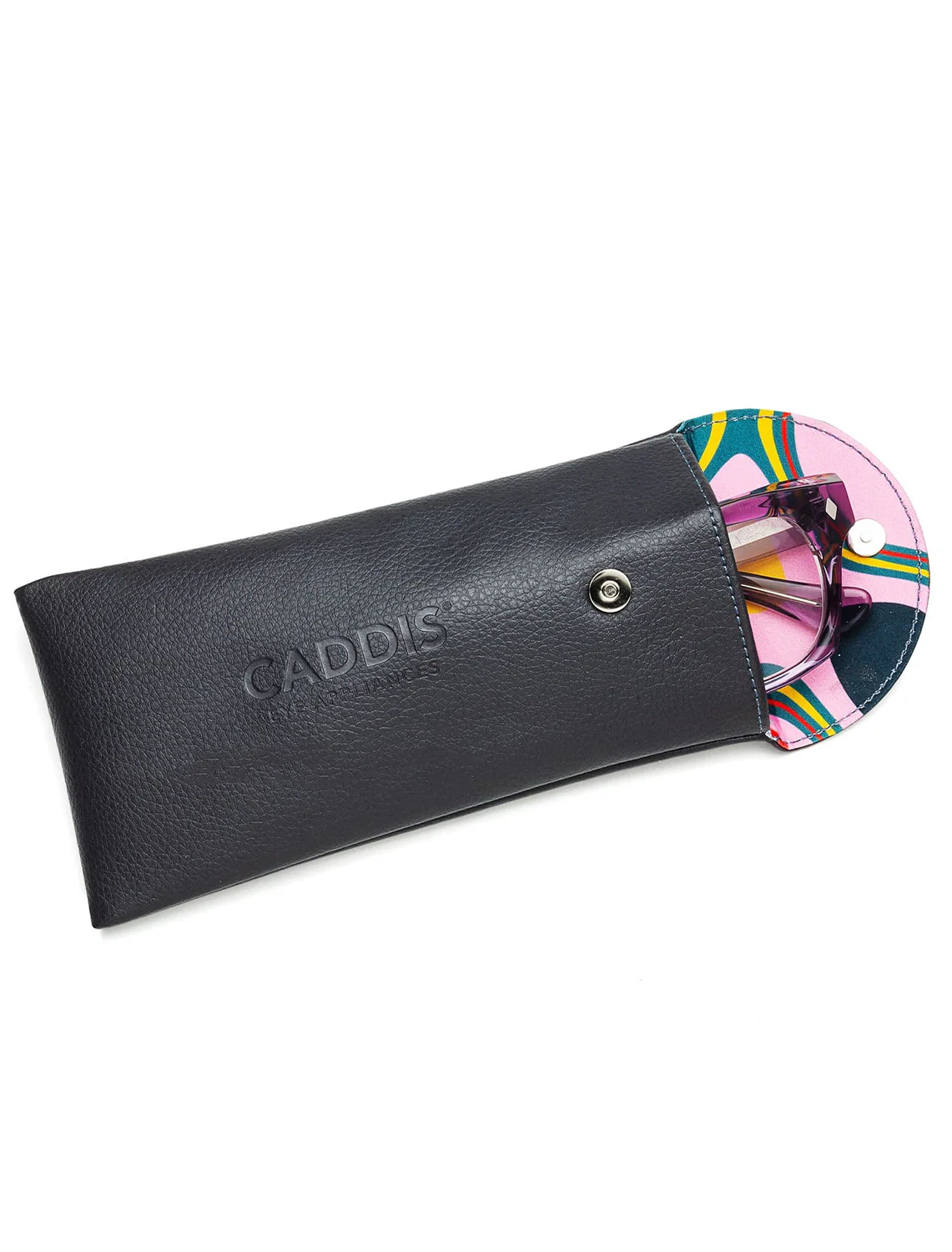 pulverized apple leather pouch in black - Image 2
