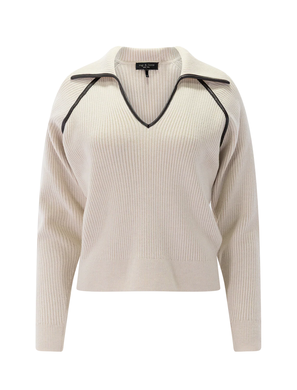 caterina faux leather polo