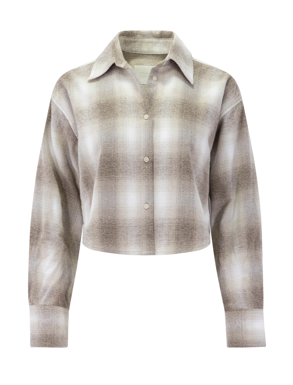 ana cropped shirt in schiffer plaid