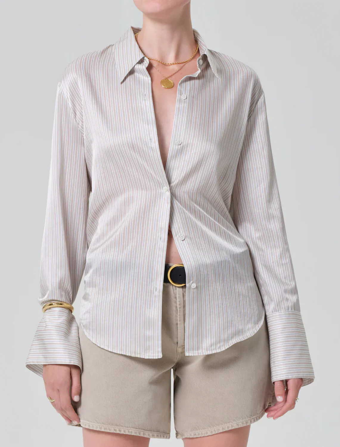camilia shirt in sandstone stripe - Image 2