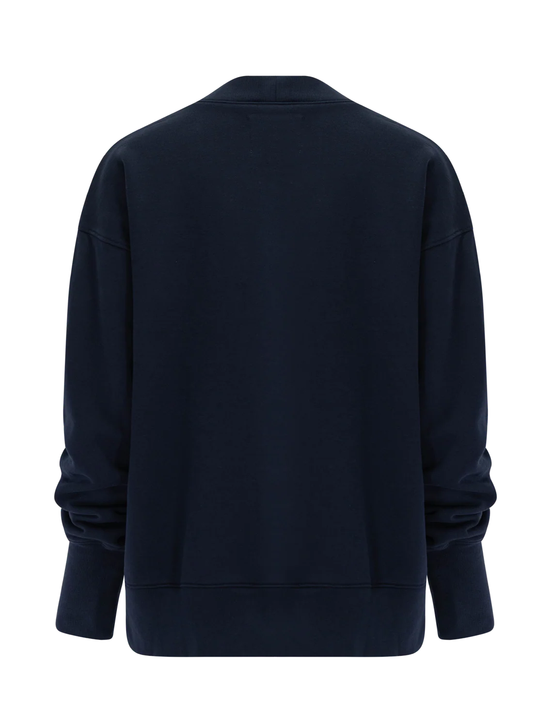 fleece cardigan in navy - Image 3