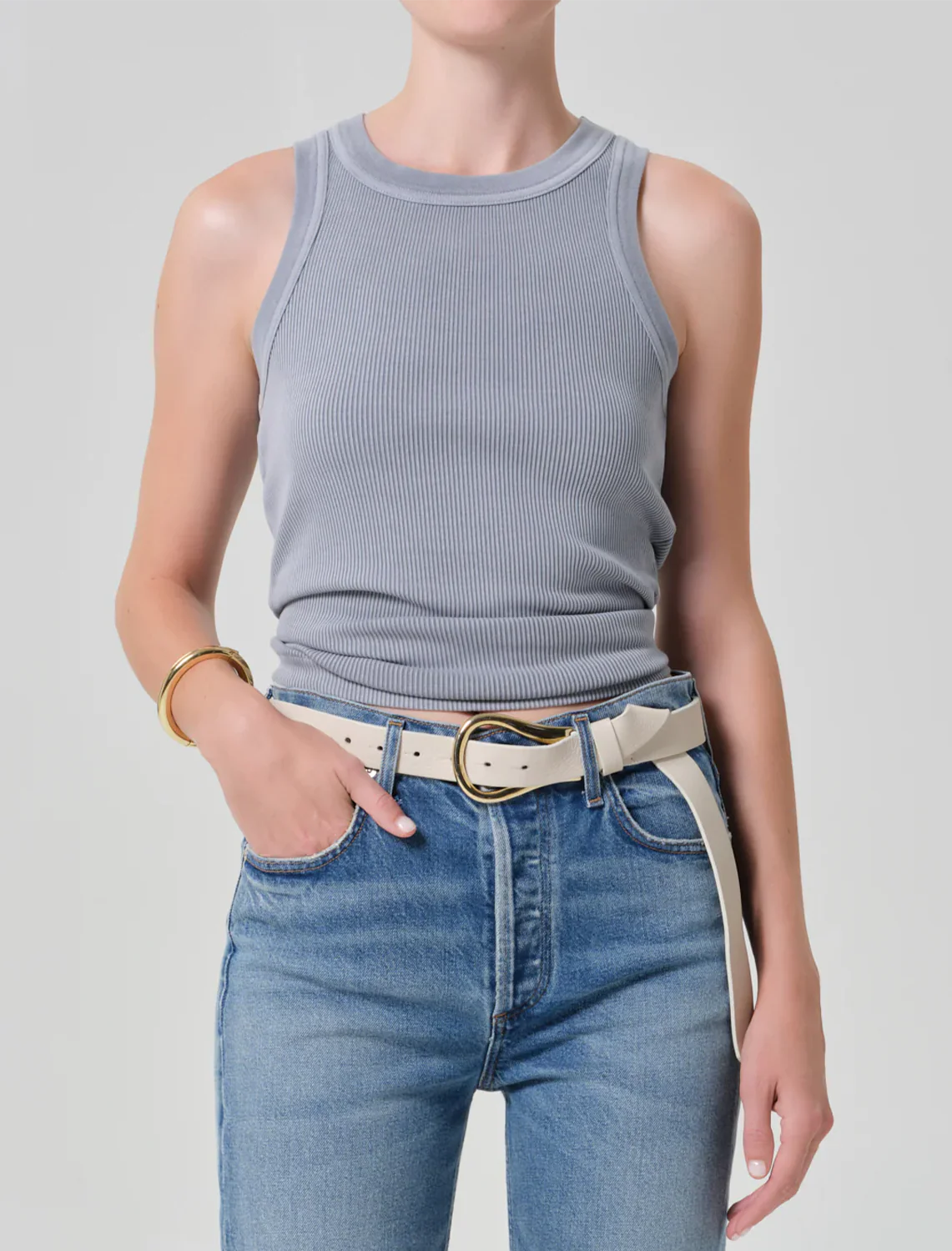 isabel rib tank in hematite - Image 2