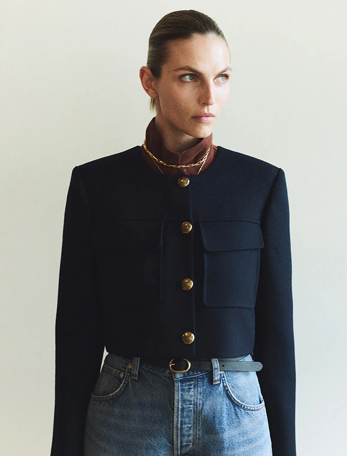sophia jacket in navy - Image 2