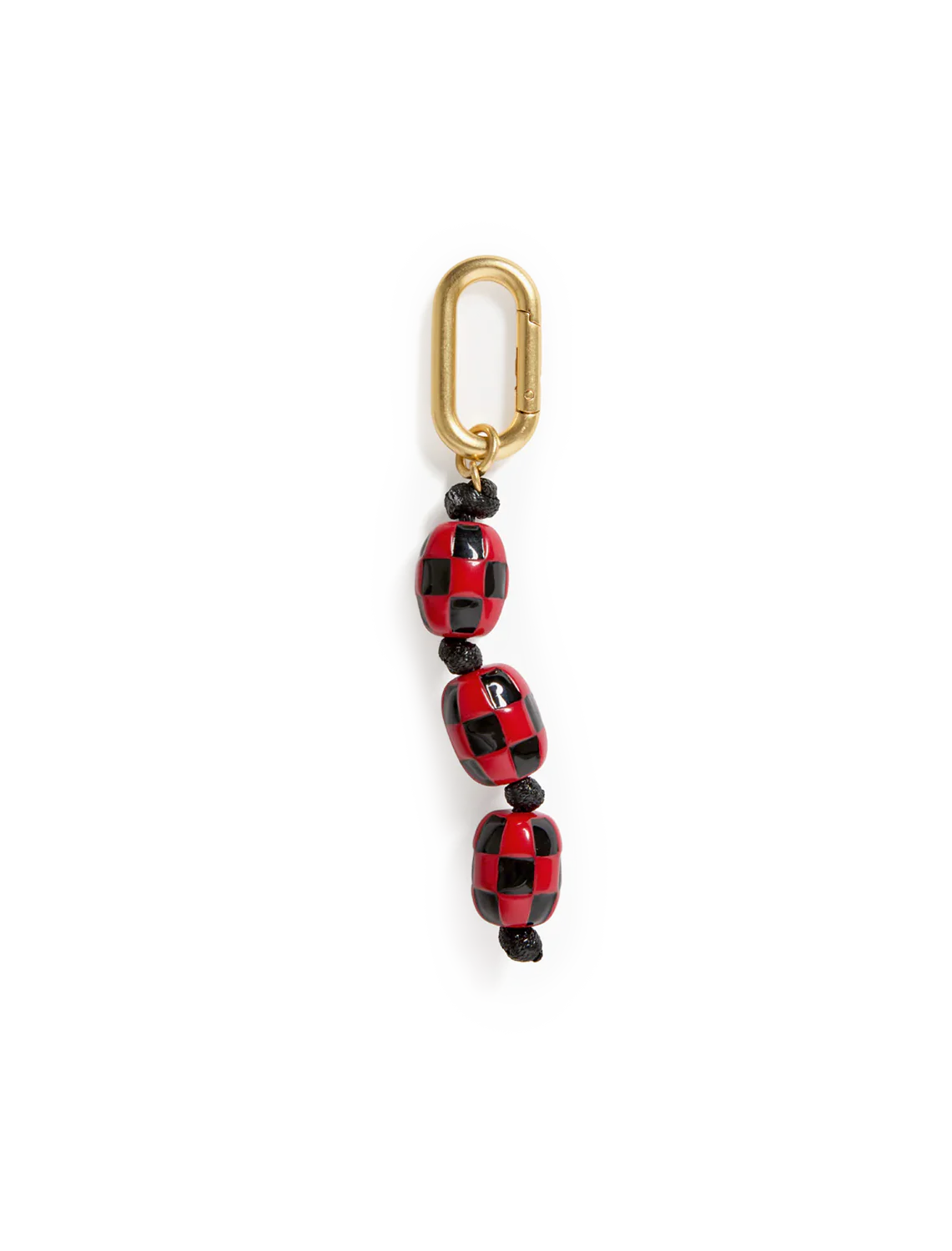checker fob in black and red