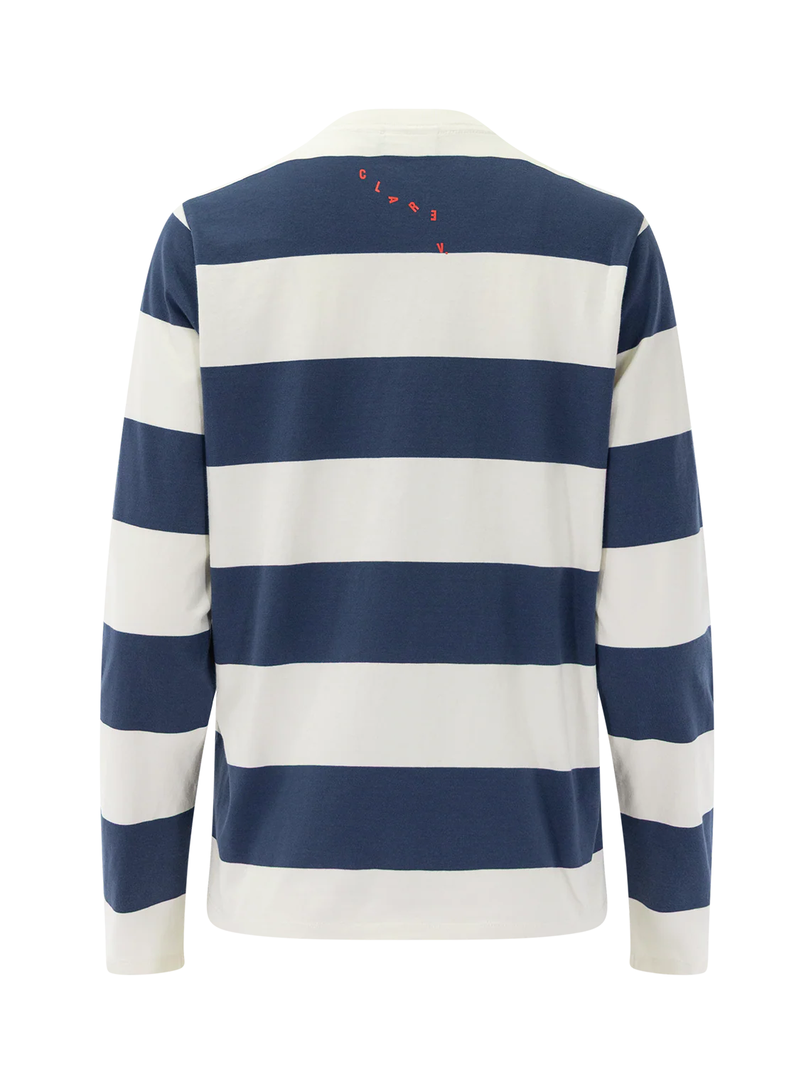 long sleeve cream and navy rugby tee - Image 3