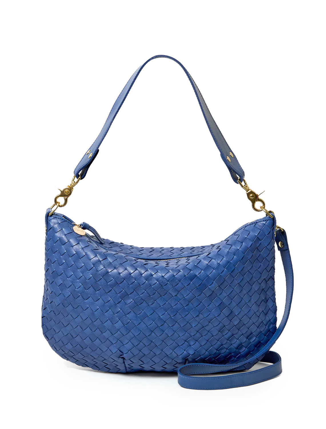 moyen messenger in french blue woven diagonal