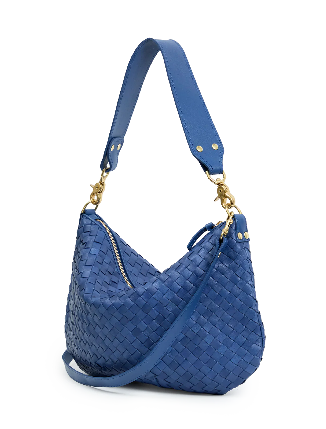 moyen messenger in french blue woven diagonal - Image 3