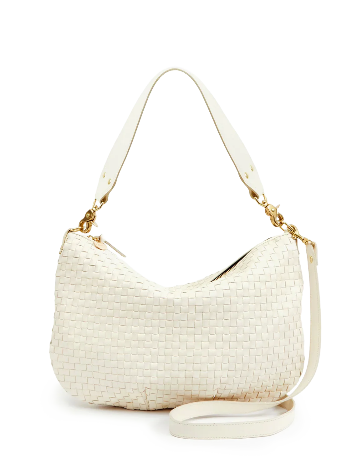 moyen messenger in new cream woven checker