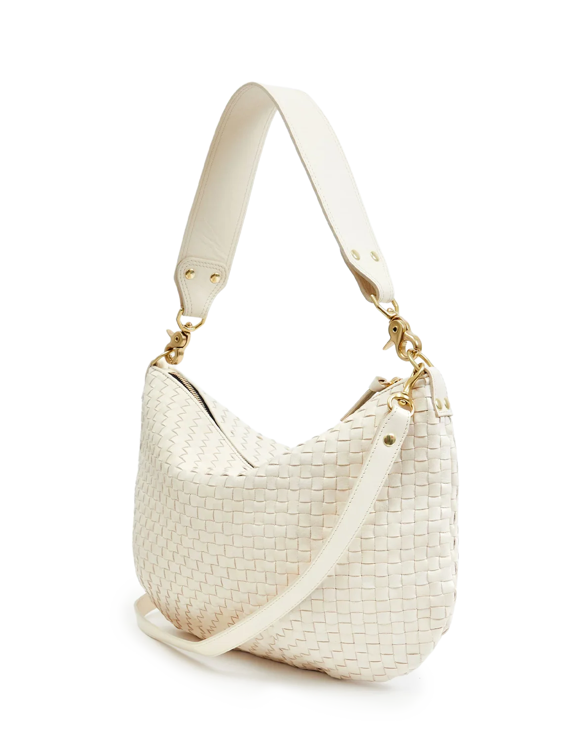 moyen messenger in new cream woven checker - Image 3