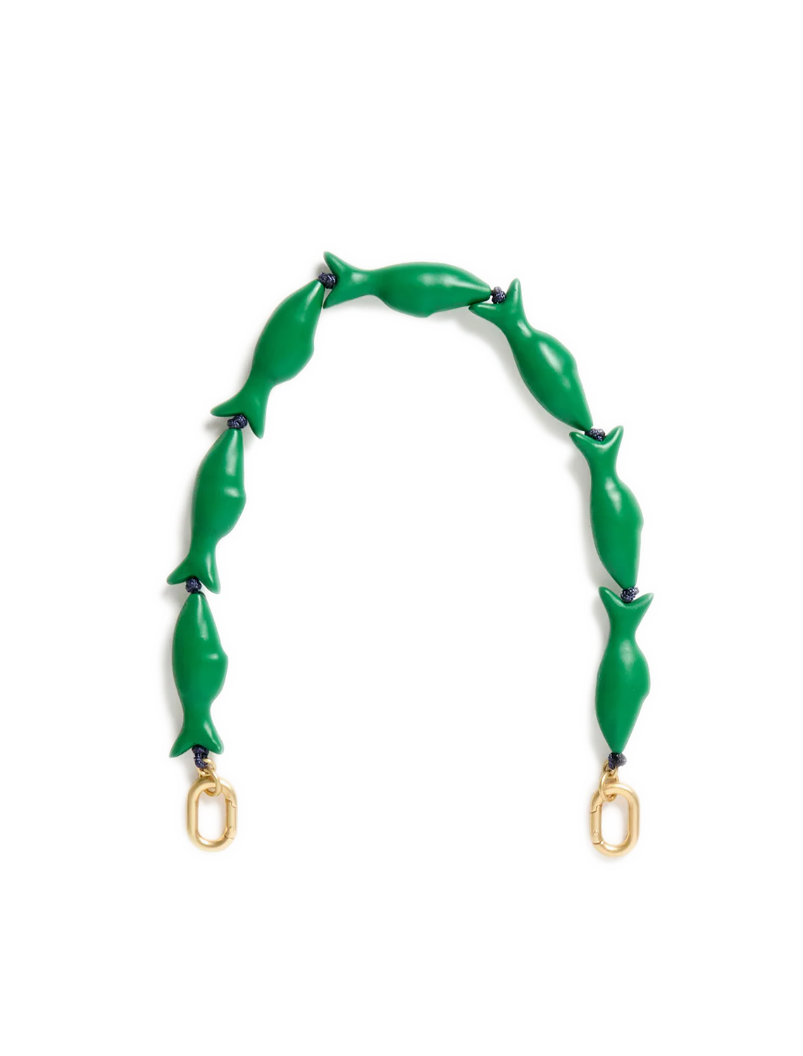shortie strap in emerald sardine