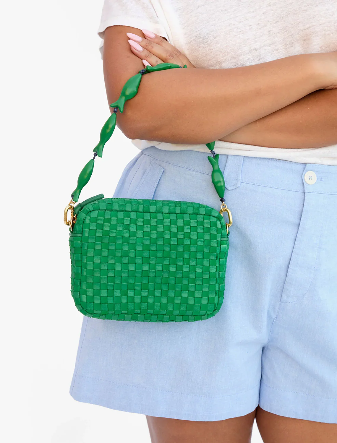 shortie strap in emerald sardine - Image 2