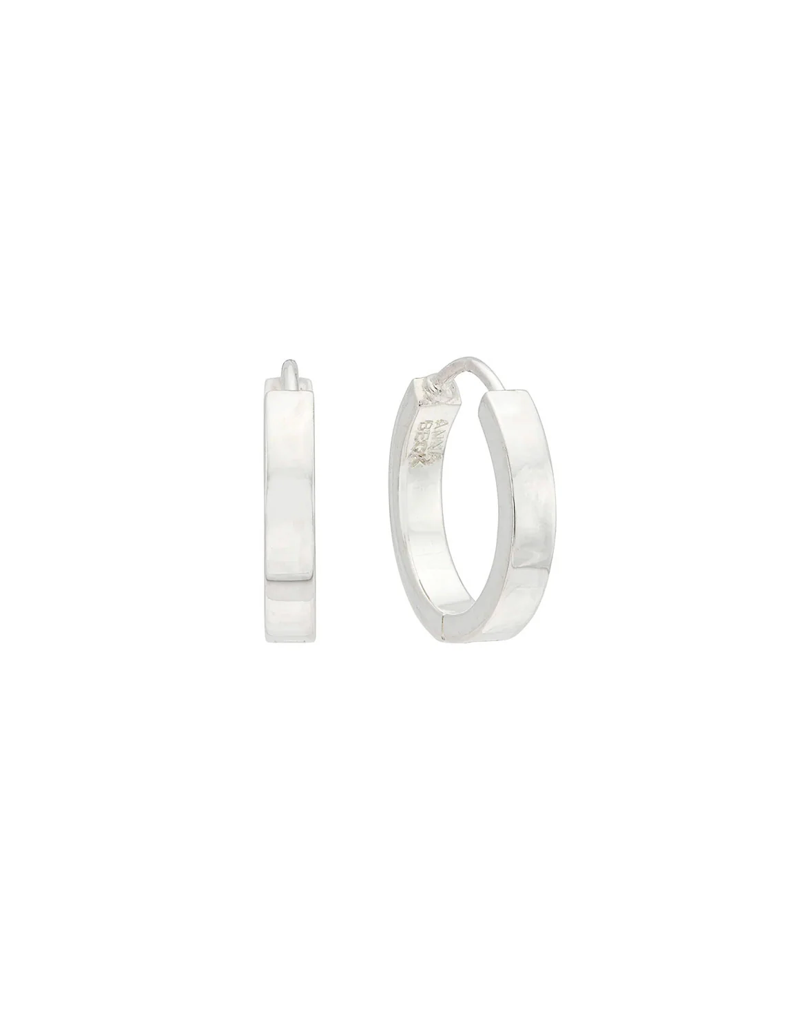 classic two tone small hinge hoops - Image 3