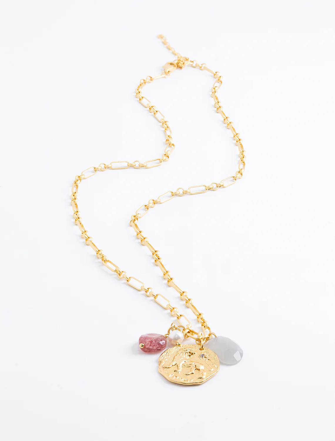 coin charm necklace in gold - Image 2