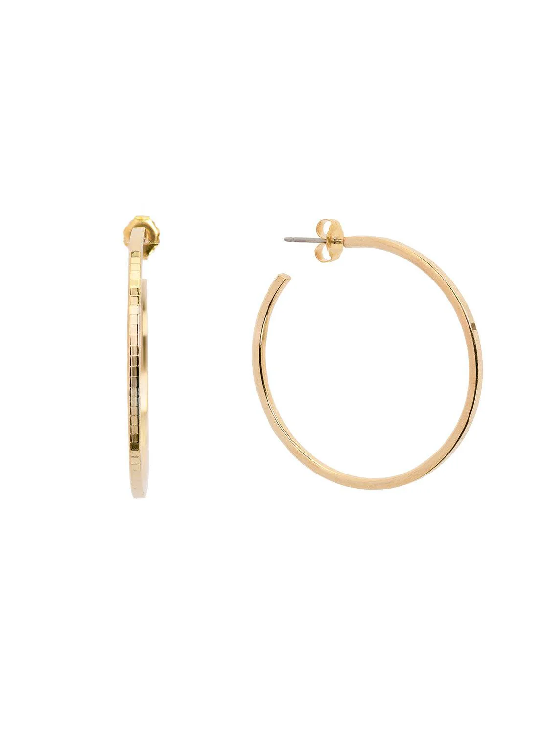 disco ball hoops in gold