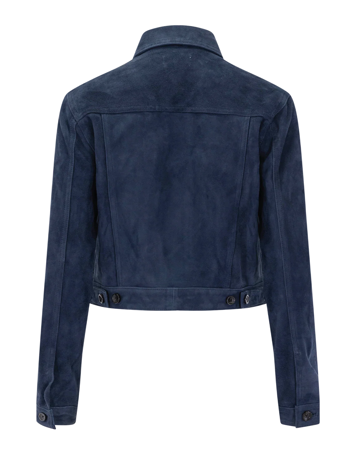 vika jacket in navy suede - Image 3