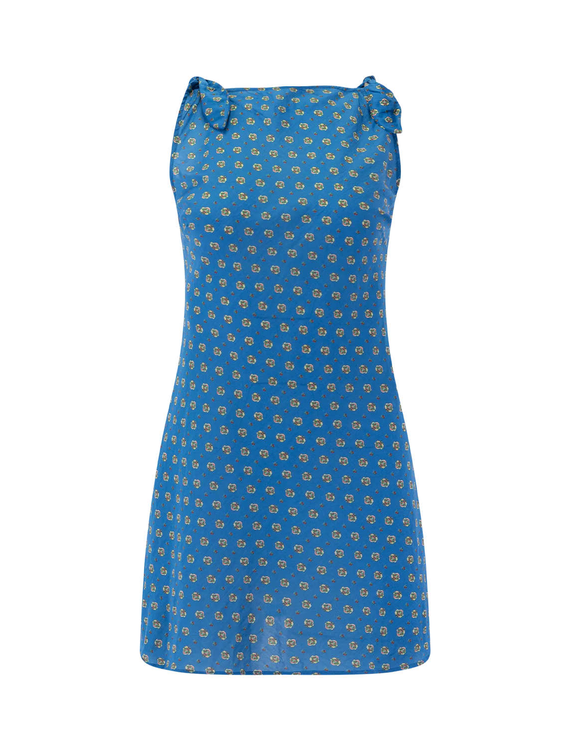 maltina dress in santorini blue cadiz foulard