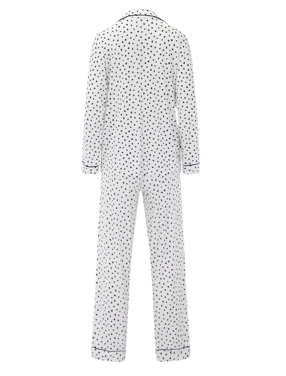 gisele long pj set in heart to heart black - Image 2