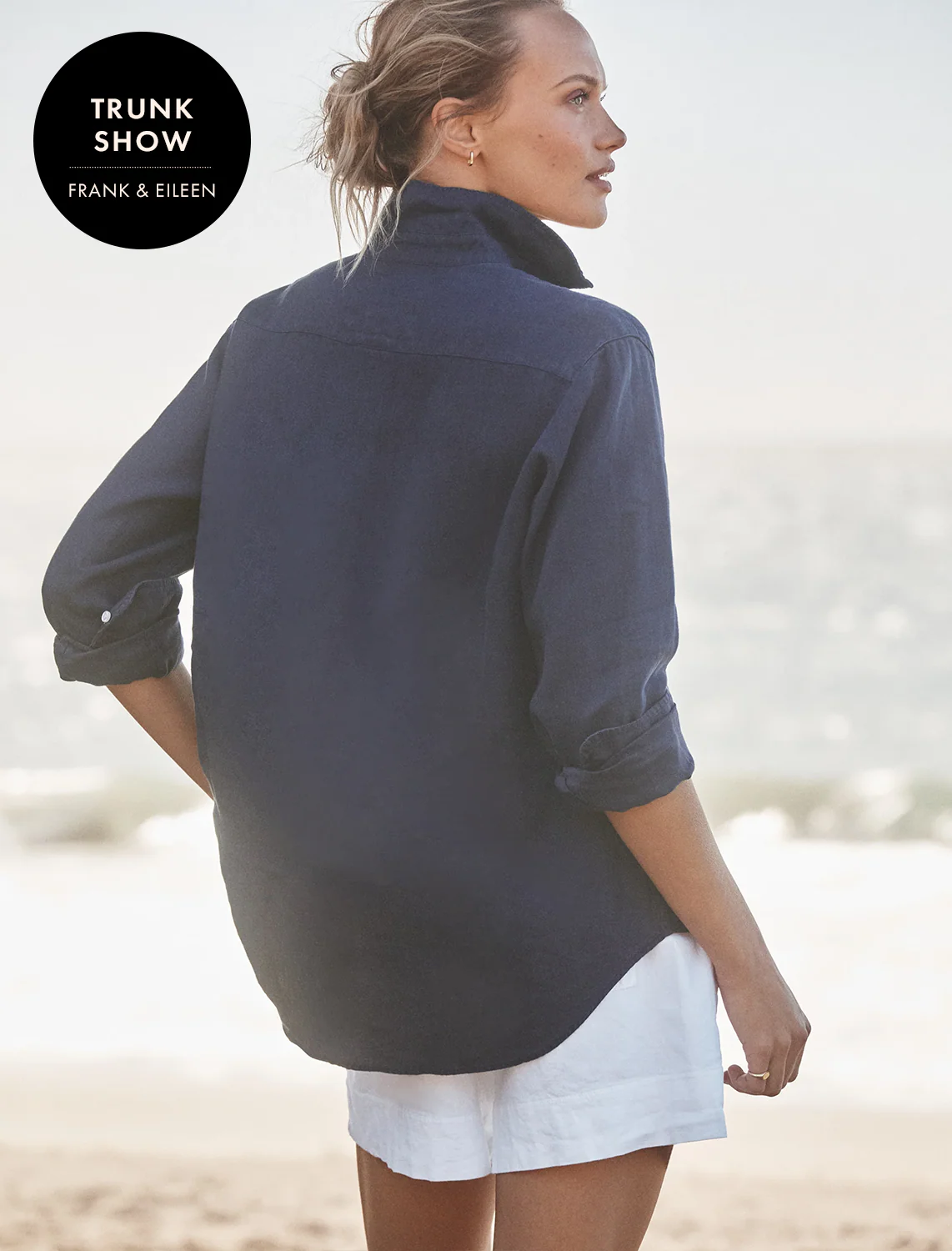 eileen in navy washed linen - Image 2