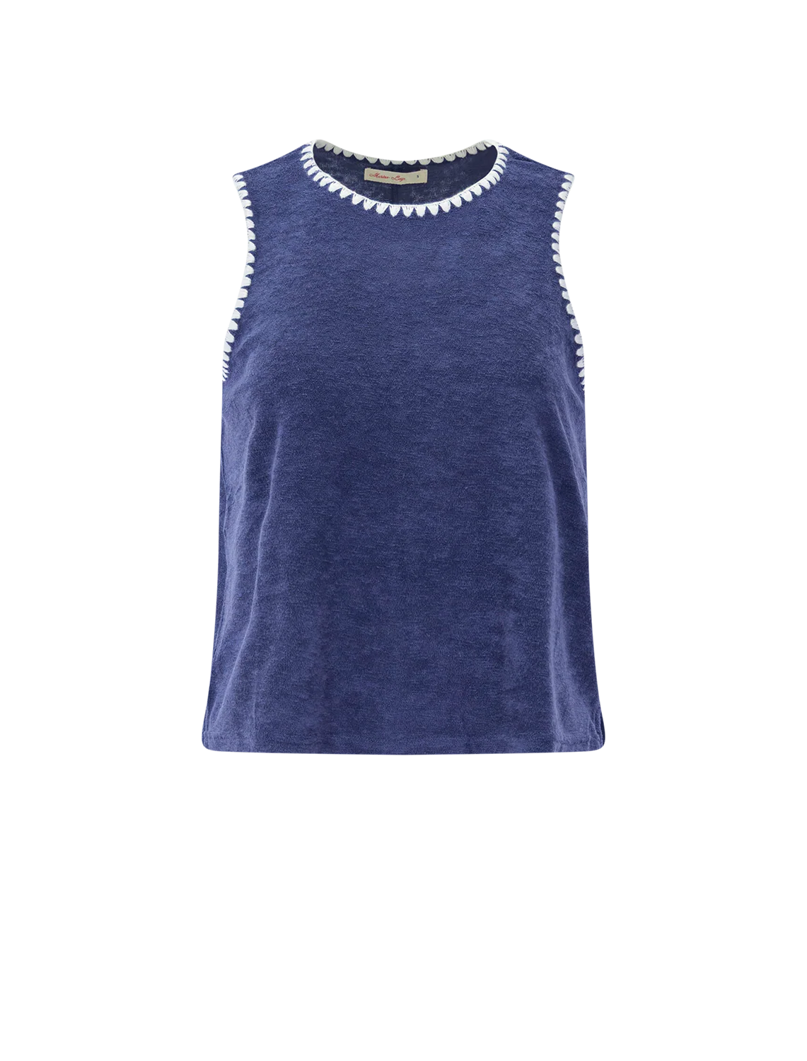 flip terry shell tank in bay blue