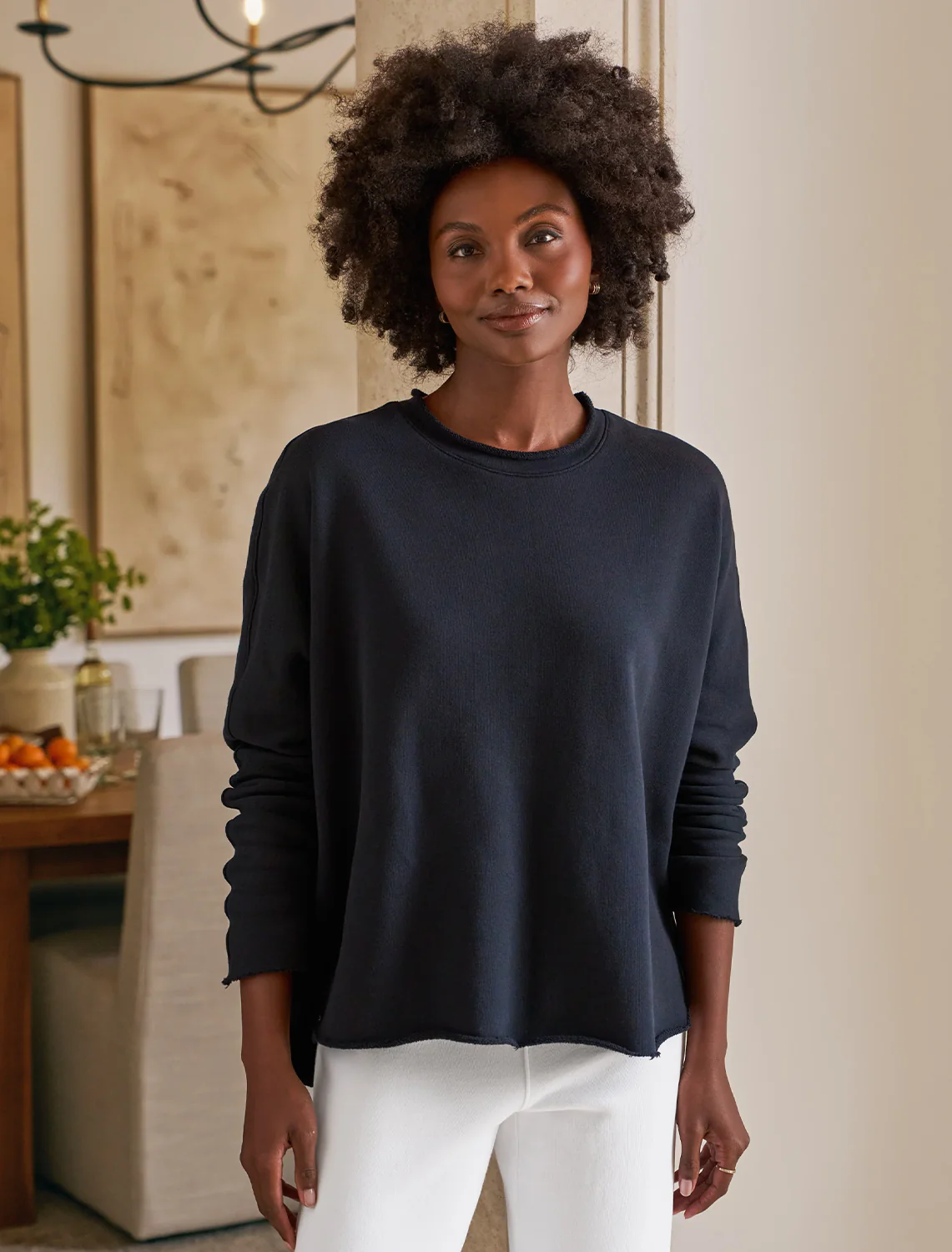 anna long sleeve capelet in british royal navy - Image 2