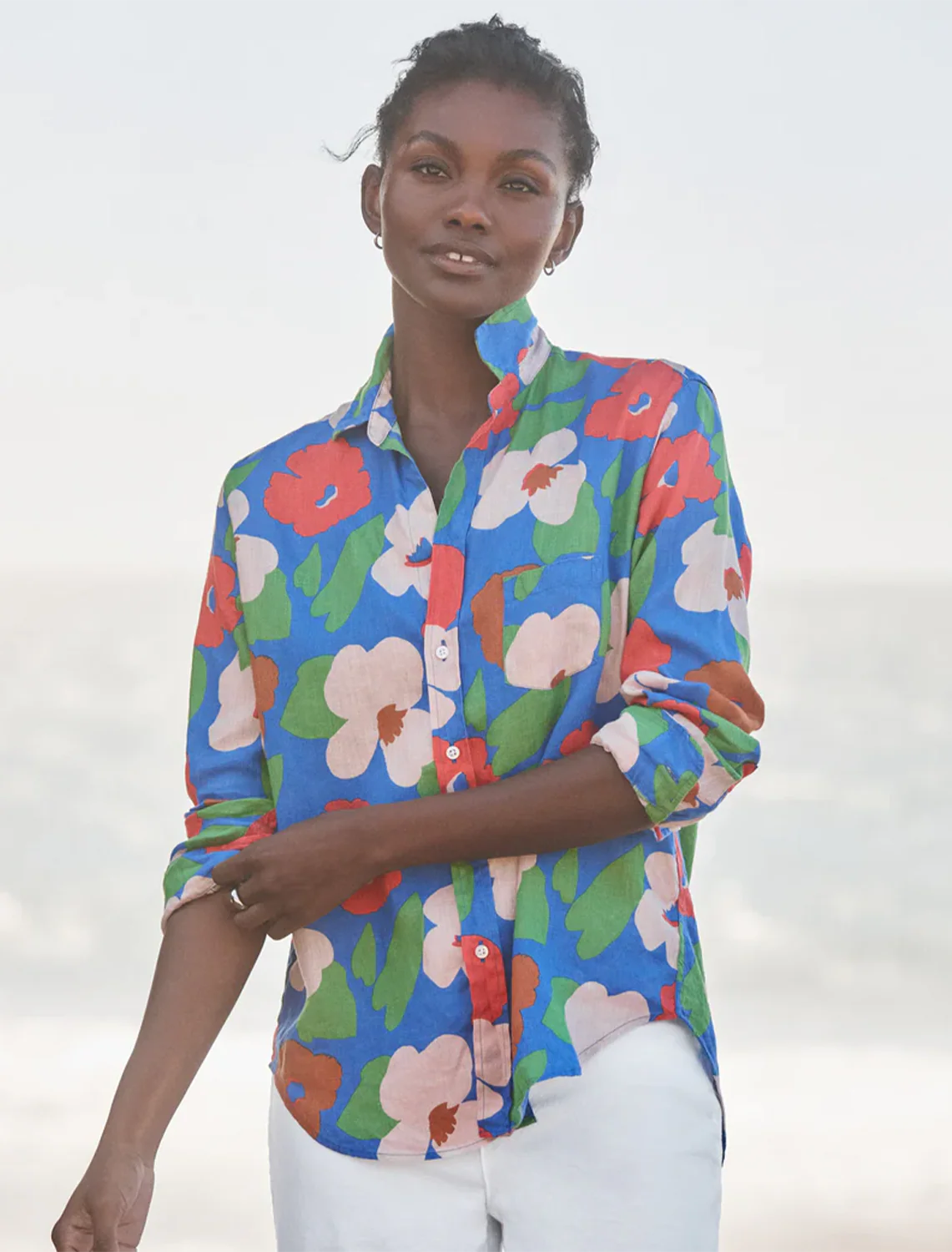 eileen in bright blue floral - Image 2